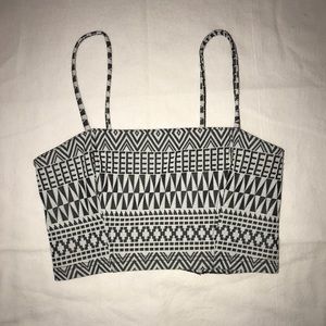 Black & white crop top